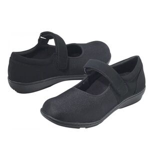 Aetrex Women's Berries Helen Knit Stretch Mary Jane Black size 11 Velcro casual